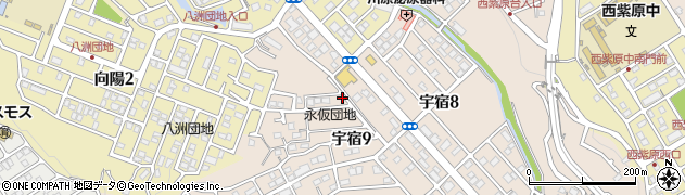 永仮団地公園周辺の地図