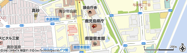 鹿児島県庁監査委員　事務局周辺の地図