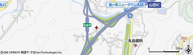 鹿児島県道路公社　山田第２料金所周辺の地図