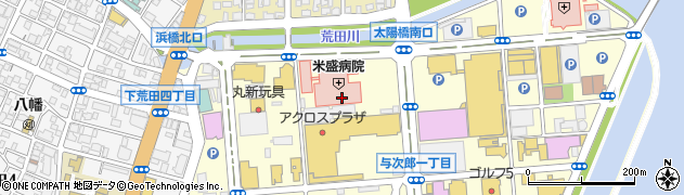 米盛病院周辺の地図