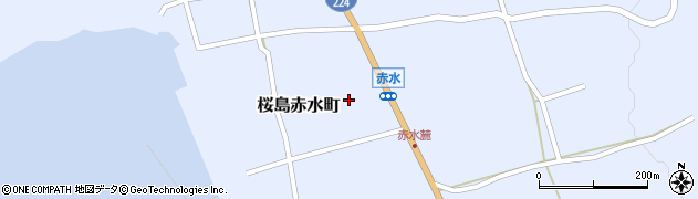 鹿児島県鹿児島市桜島赤水町周辺の地図