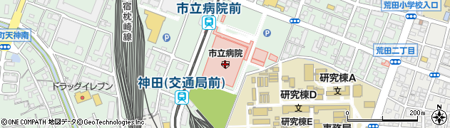 ファミリーマート鹿児島市立病院店周辺の地図