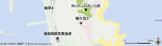 宮崎県日南市梅ケ浜3丁目周辺の地図