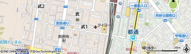 鹿児島レンタカー　中央駅西口店周辺の地図