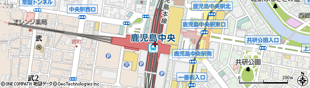 山福製菓有限会社　中央駅店周辺の地図