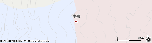 中岳周辺の地図