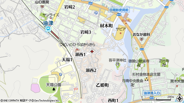 〒887-0003 宮崎県日南市瀬西の地図