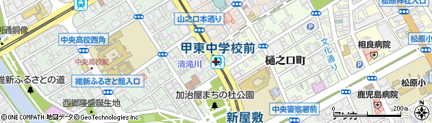 甲東中学校前駅周辺の地図