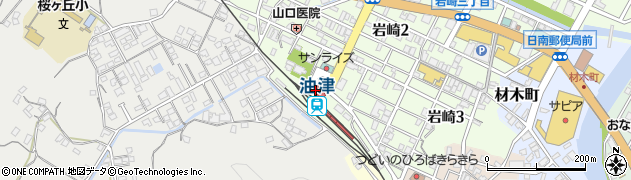 油津駅周辺の地図