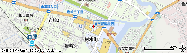 宮崎銀行油津支店周辺の地図