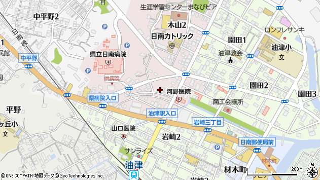 〒887-0013 宮崎県日南市木山の地図