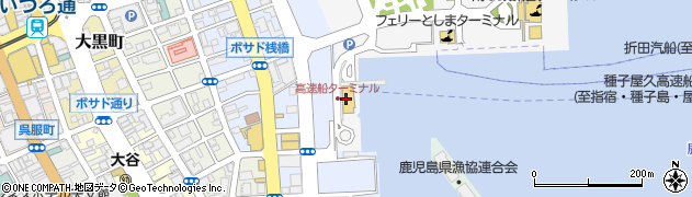 種子屋久高速船株式会社　鹿児島営業所周辺の地図