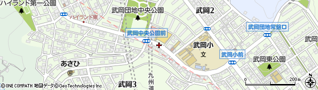 武岡団地二丁目周辺の地図