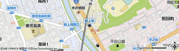 新上橋周辺の地図