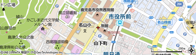 市役所西口周辺の地図