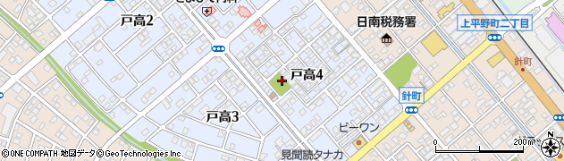 吾田団地街区公園周辺の地図