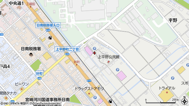 〒887-0015 宮崎県日南市平野の地図