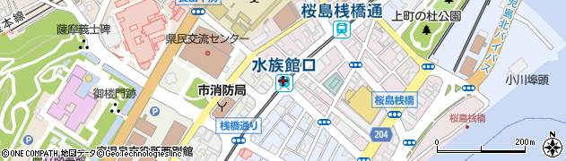 水族館口駅周辺の地図