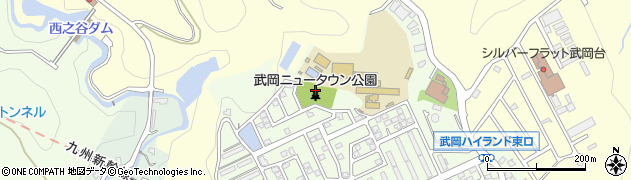 武岡ニュータウン公園周辺の地図