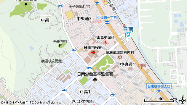 〒889-2531 宮崎県日南市本町の地図