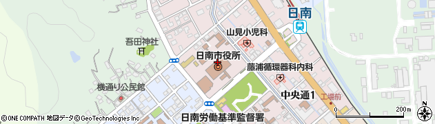 日南市役所　本庁舎長寿課高齢者支援係周辺の地図