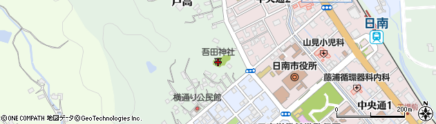 吾田神社周辺の地図