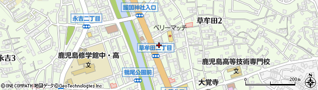 鹿児島銀行草牟田支店周辺の地図