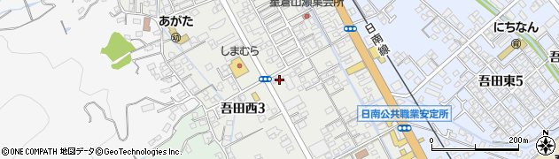 宮崎県日南市吾田西周辺の地図
