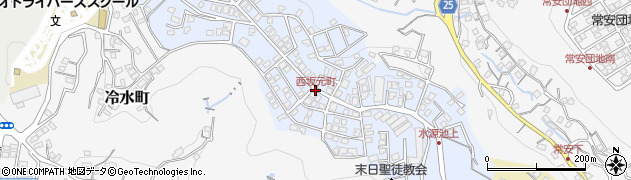 西坂元町周辺の地図