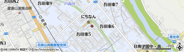 宮崎県日南市吾田東周辺の地図