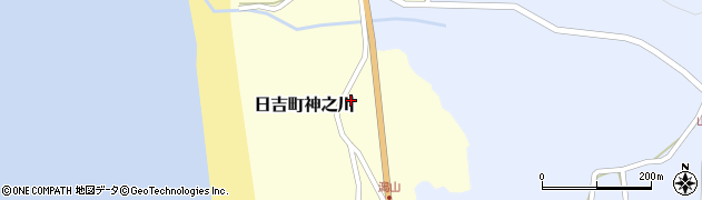 鹿児島県日置市日吉町神之川周辺の地図