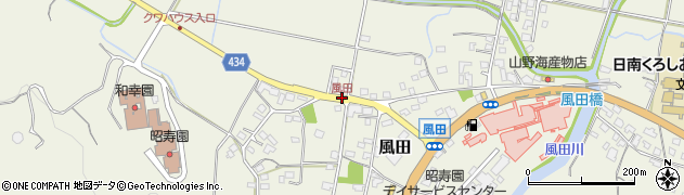 風田周辺の地図
