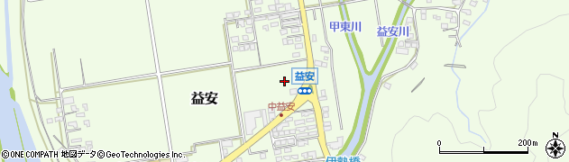 宮崎県日南市益安周辺の地図