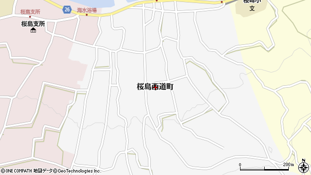 〒891-1414 鹿児島県鹿児島市桜島西道町の地図