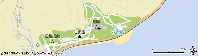 仙巌園（磯庭園）周辺の地図