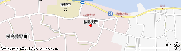 鹿児島市役所　健康福祉局・保健部桜島地区保健センター周辺の地図