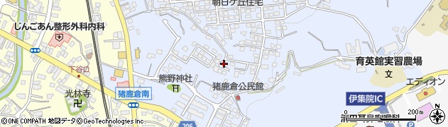 鹿児島県日置市伊集院町猪鹿倉周辺の地図