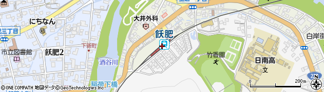 ＪＲ九州飫肥駅周辺の地図