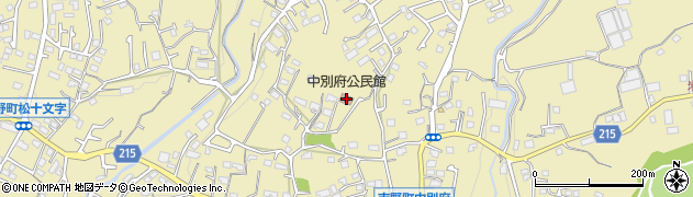 中別府公民館周辺の地図