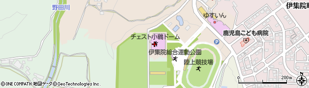 チェスト小鶴ドーム（日置市伊集院総合運動公園伊集院ドーム）周辺の地図