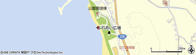 江口浜海浜公園周辺の地図
