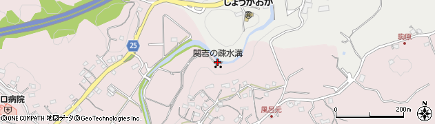 関吉の疎水溝周辺の地図