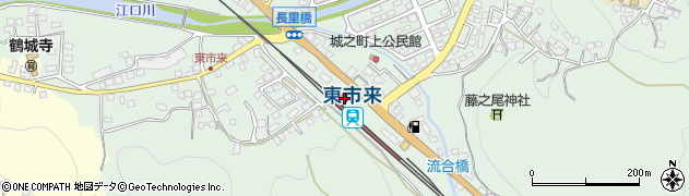 東市来駅周辺の地図