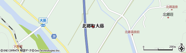 宮崎県日南市北郷町大藤周辺の地図