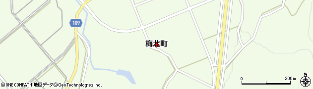 宮崎県都城市梅北町周辺の地図