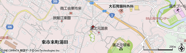 鹿児島県日置市東市来町湯田2206周辺の地図