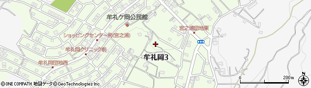 牟礼岡第六公園周辺の地図
