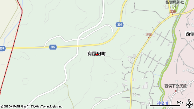 〒891-1107 鹿児島県鹿児島市有屋田町の地図