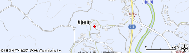 鹿児島県鹿児島市川田町周辺の地図