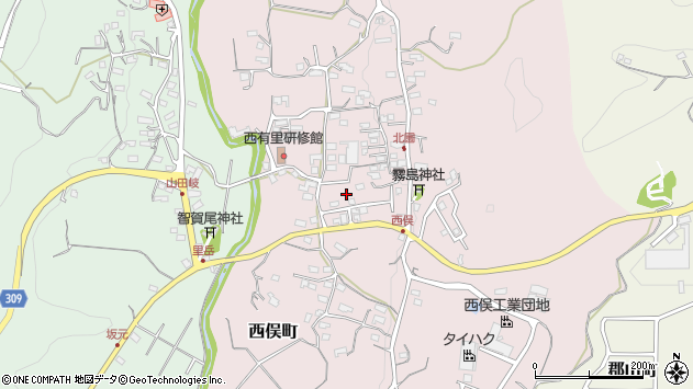 〒891-1106 鹿児島県鹿児島市西俣町の地図